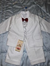 Vintage Abito cerimonia bimbo vestito 9-12 mesi / 74 cm bambino dress suit