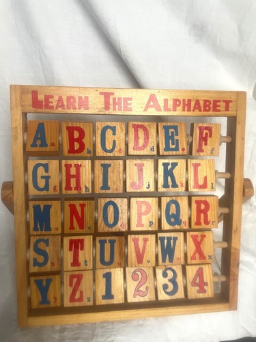 Alfabetiere vintage legno - alfabetiere,