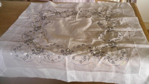 Vintage embroidered tablecloth - vintage,