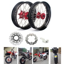 17" Supermoto Ruote Cerchi per Honda CR 125 CR250 02-07 CRF250R CRF450R 02-12
