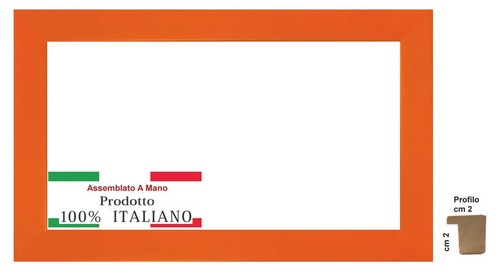 Cornice legno arancione - cornice, in