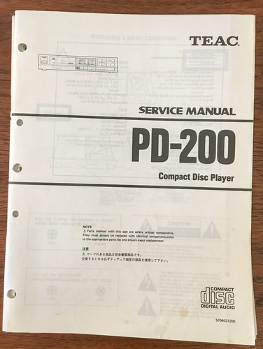 Teac 200 lettore manuale - cd,