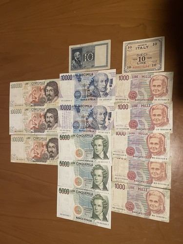 Lotto banconote lire - 18,