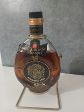 Antica Bottiglia Vecchia Romagna Brandy Etichetta Nera con Portabottiglia 0,7 l
