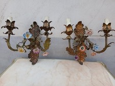 COPPIA APPLIQUE FERRO LACCATI