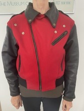 Harley Davidson Motorcyle Leather And Wool Jacket