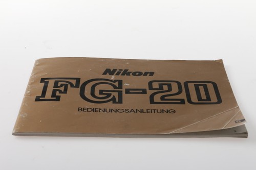 Nikon manuale di - nikon, fg-20