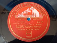 Disco 78 GIRI SPACCATO ROTTO Enrico Caruso Chenier Cavalleria VOCE PADRONE DA117