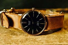 Orologio POLJOT De Luxe Vintage Meccanico Lusso Cinturino Pelle Uomo Ultra SLIM