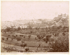 Italie, Spoleto, vue panoramique de la ville  Vintage albumen print  Tirage 