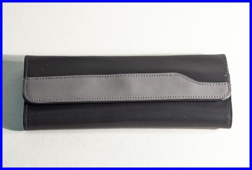 Etui pelle nera - nera, grigia
