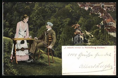 Cartolina heidelberg voglio - cartolina, heidelberg,