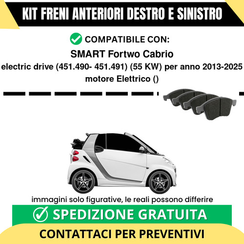 Pastiglie freno anteriori per - anteriori,