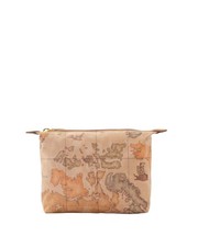 Alviero Martini Prima Classe - Pochette portatutto piccola in tessuto Geo Soft