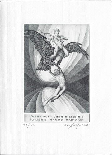 Bruno gozzo exlibris - bruno, für