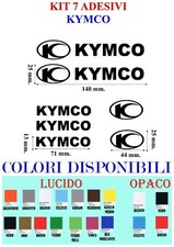 Adesivi KYMCO KIT 7 pezzi Tuning Auto Moto Prespaziati monocolore sticker decals