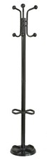 Appendiabiti attaccapanni piantana da terra nero in metallo con portaombrelli