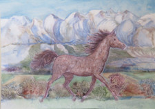 QUADRO CAVALLO CHE CORRE