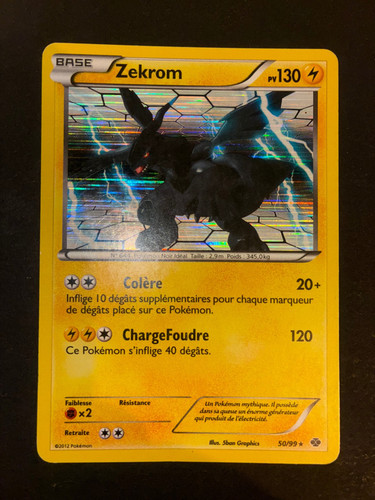 Carte pokémon zekrom 99 - pokémon, 50/99