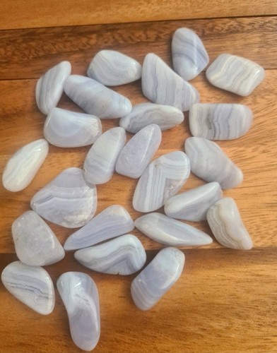 Natural blue lace agate - blue,