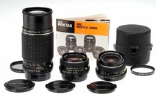 PENTAX SMC 3 OBIETTIVI - 28 MM. f 3,5  - 50 MM. F 1,7 E 200 MM. F 4