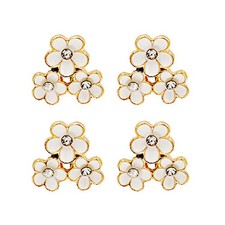  2 Pairs Orecchini Fiore Fiori