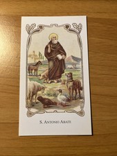 FIGURINA SANTINO CHIESA COLLEZIONE S. ANTONIO ABATE  CON PREGHIERA 
