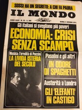 Il Mondo 23  1974 Pier Paolo Pasolini Puccini Karin Schubert Agostina Belli