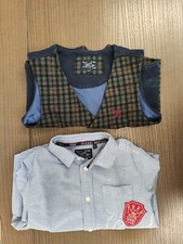 Original Marines camicia jeans e gilet scozzese 3-4 anni