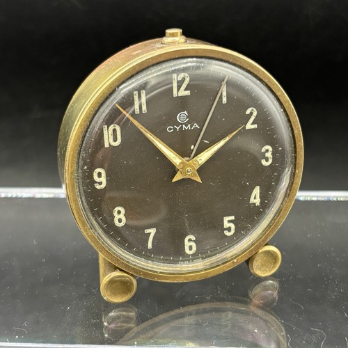 Cyma clock alarm swiss - clock, vintage