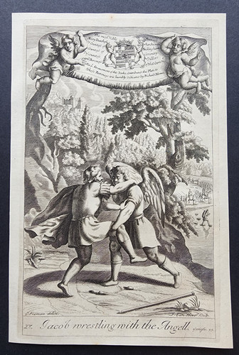 Stampa antica 1690 giacobbe - stampa,