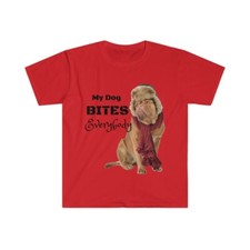 T-shirt My Dog Bites Everybody - Pit Bull - maglietta grafica unisex
