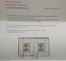 	2006 Coppia Foglietti Diciottenni Rari con certificato garanzia