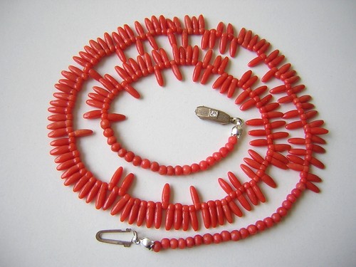 Collana corallo con palline - collana,