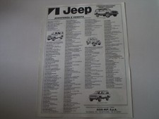 advertising Pubblicità 1986 JEEP CJ7 LAREDO/RENEGADE/CHEROKEE CHIEF/LAREDO