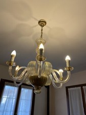 raro e imponente lampadario Rezzonico oro 24 kt, Murano, Venezia 110x90 cm