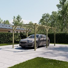 Carport Legno 3 x 5 m h 2.31 m | Tettoie in legno per auto impregnate in autocla
