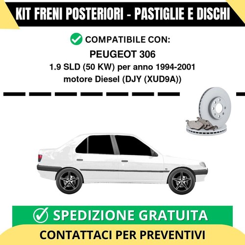 Kit freni posteriori peugeot - freni,
