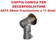 Coppia Conica Decespugliatore trasmissione  11 denti - asta Ø 28mm + Grasso