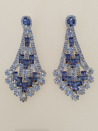 Orecchini donna blu pendenti - orecchini,
