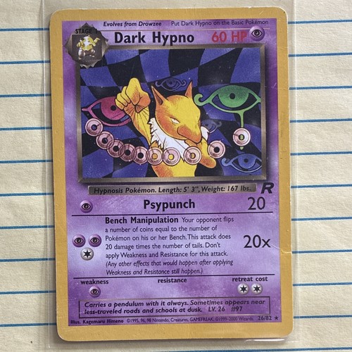 Pokémon tcg dark hypno - dark, 26/82