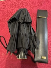 Ombrello Knirps - Con Custodia In Pelle - Nero - Vintage