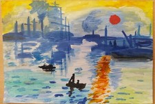 Quadro dipinto a mano,  riproduzione Monet, pittore russo autografato