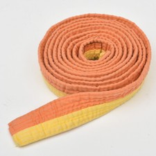 CINTURA JUDO, KARATE-AIKIDO-KICK BOXING-ARTI MARZIALI GIALLA-ARANCIO PERFETTA!