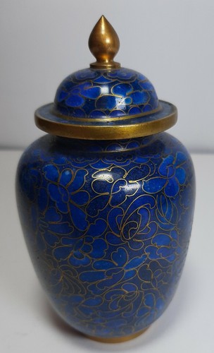 Vaso vintage metallo smalti - metallo,