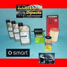 KIT TAGLIANDO SMART COUPE CABRIO 450 0.6 600 0.7 700 BENZINA 3L 5W30 + FILTRI