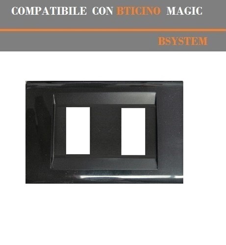 Placca antracite pvc - 2p,