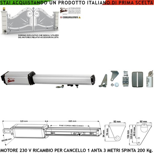 Attuatore pistone cancello - pistone, 3