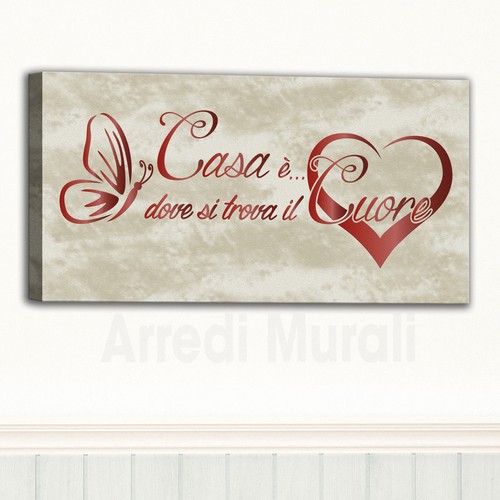 Quadro moderno frase casa - moderno,