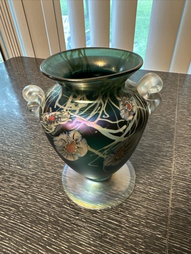 Vaso anfora vetro artistico - vaso,